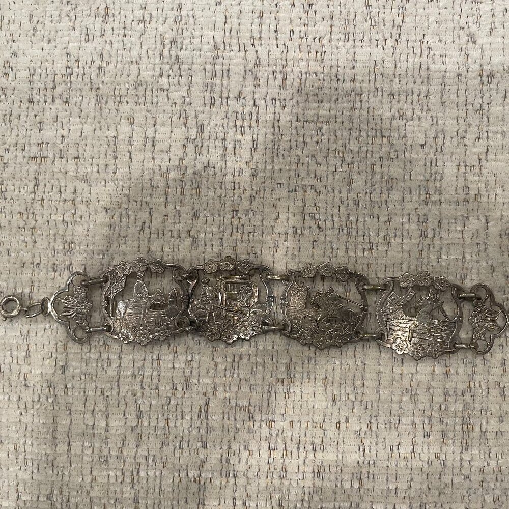 Vintage Don Quixote Silver Bracelet